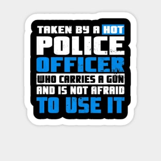 Police Girlfriend Shirt Taken By A Hot Cop Gift Sticker
